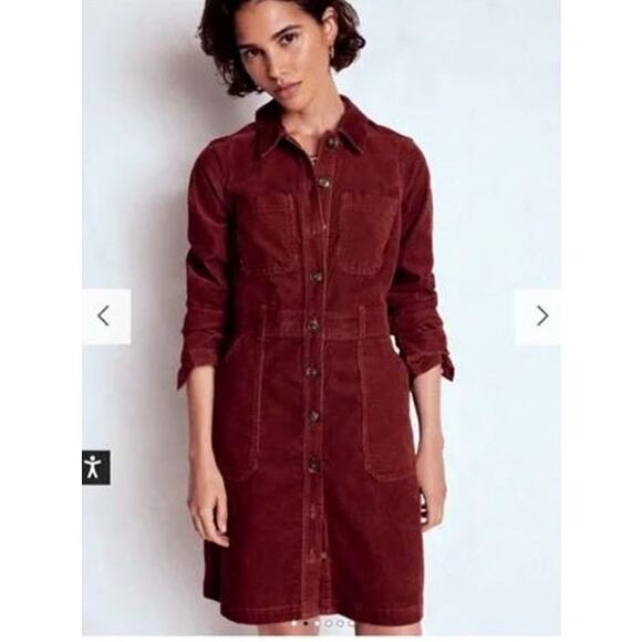 Boden Dresses & Skirts - Boden Amanda Cord Short Dress Chestnut Size 8R